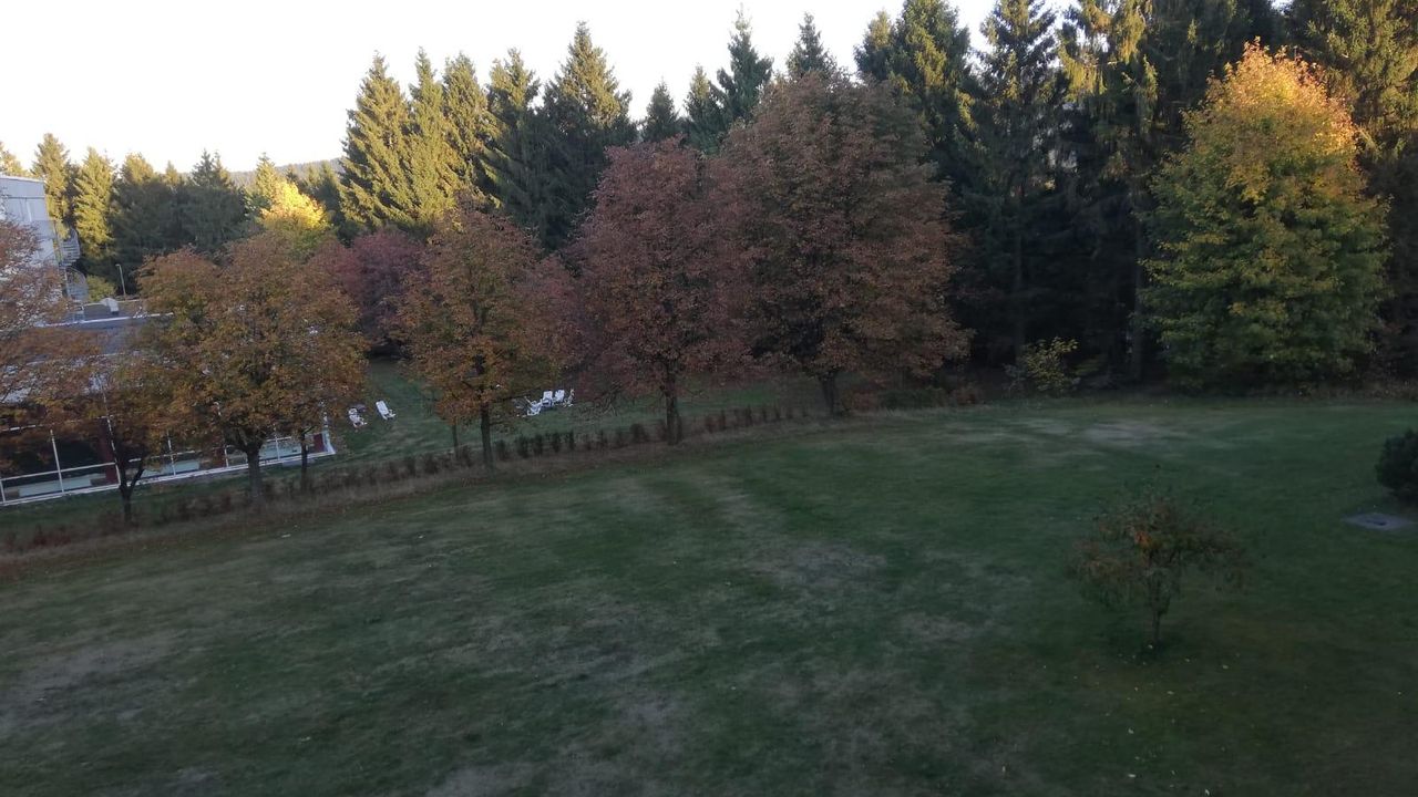 Blick vom Balkon auf das Hotel Blick vom Balkon auf das Hotel
